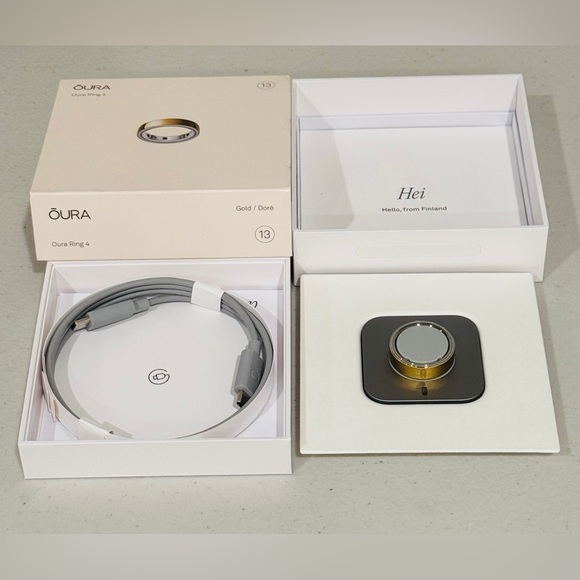 Oura Ring Gen 4 Gold/ Dore Sz. 13 - Picture 6 of 11